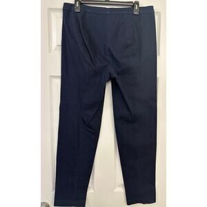 St. John Women’s Navy Denim Knit Pull On Pants Sz 12